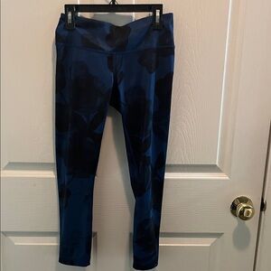Lululemon Athletica Blue Floral Capris